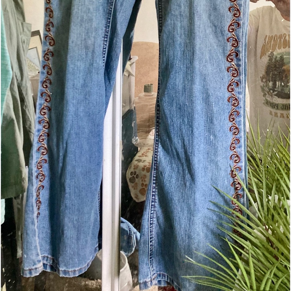 COS Jeans with side embroidery paisley details- bootcut. - Picture 4 of 4